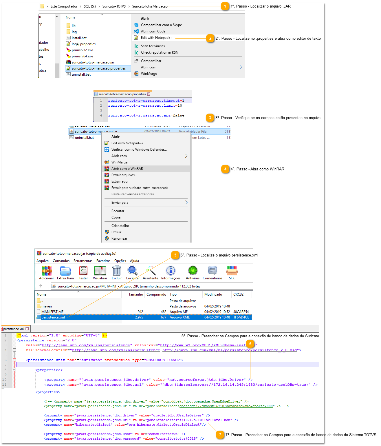 9.4.1. Como configurar o Suricato Marcação - SQL JDTS
