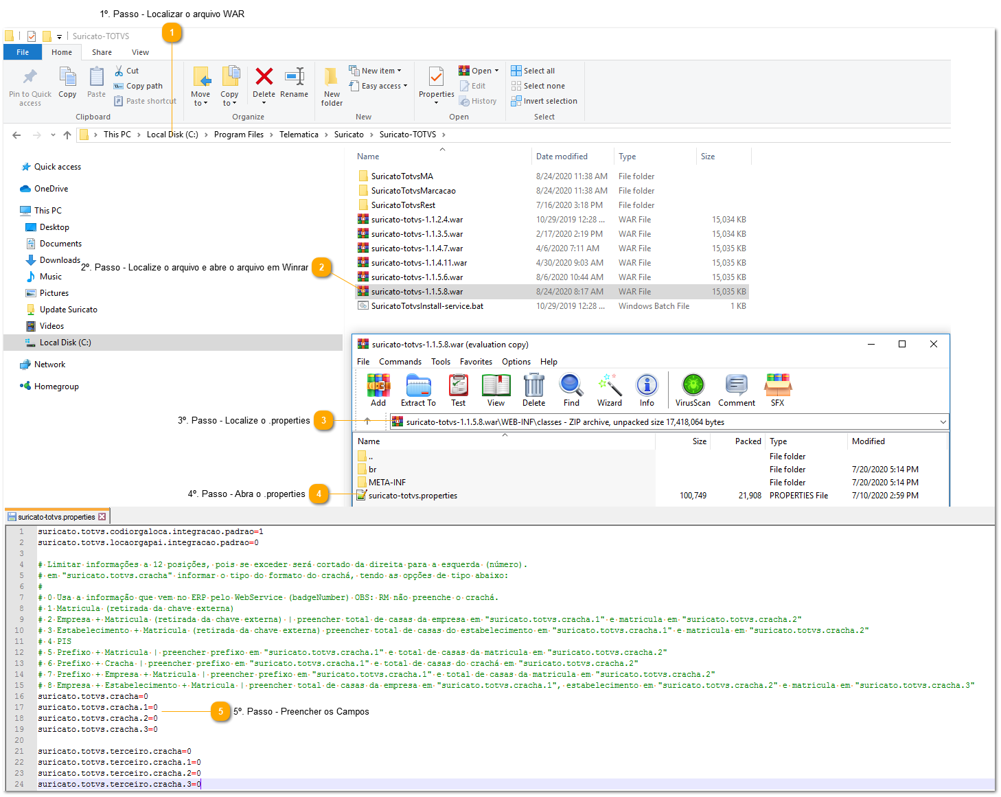 9.6. Como configurar de Crachá no arquivo .WAR