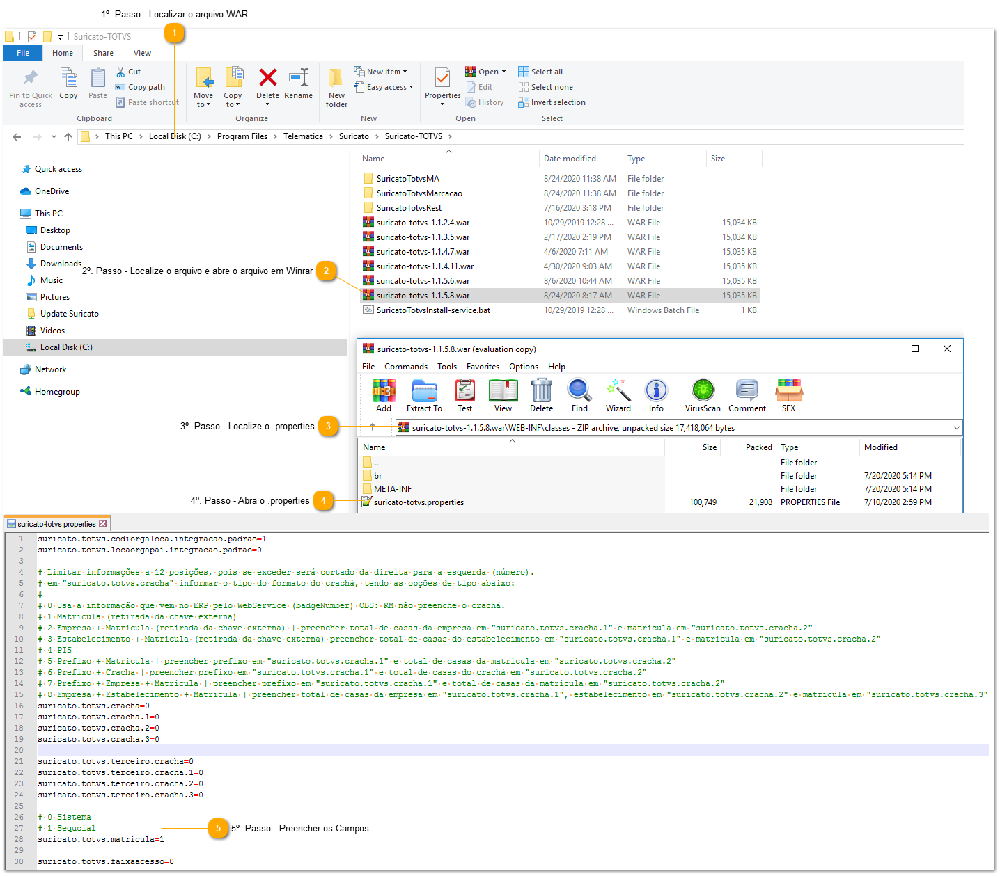 9.7. Como configurar Matricula no arquivo .WAR