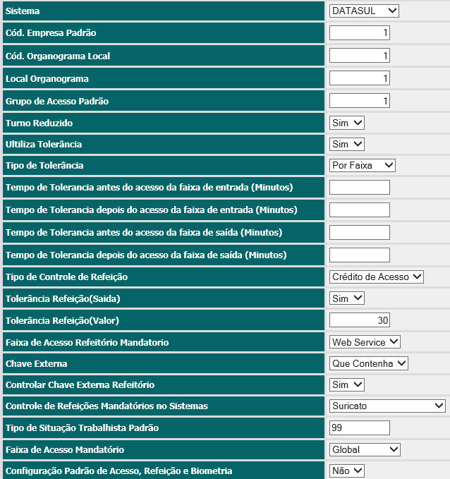 3. 3º. Passo - Preencha os campos de acordo com sua integração