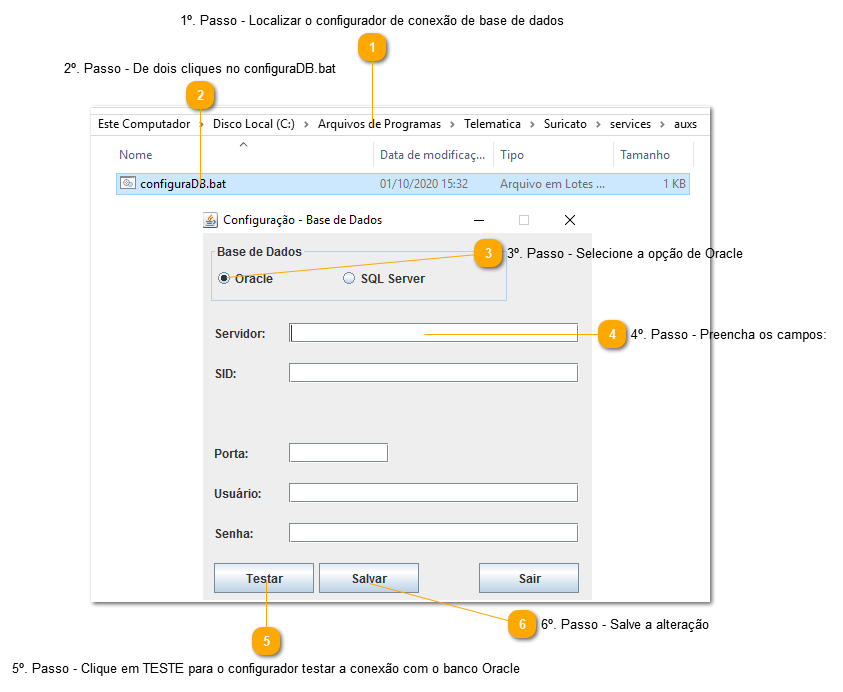 2.13. Como configurar o GerServ Oracle