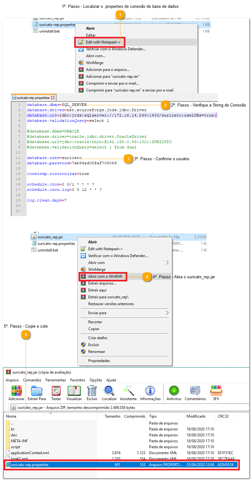 2.18.1. Como configurar o Suricato REP SQL - JTDS