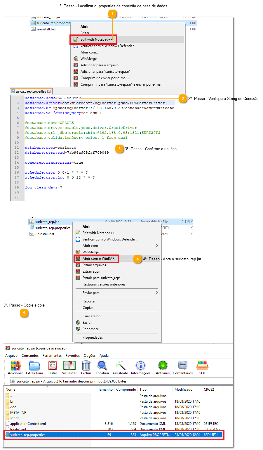 2.18. Como configurar o Suricato REP SQL