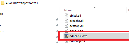 1. 1º. Passo - Abra o odbcad32.exe