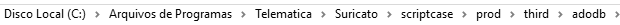 1. 1º. Passo - Localizar o arquivo de configuração do scriptcase