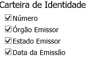 10. 10º. Passo - Selecionar os dados de Carteira de Identidade