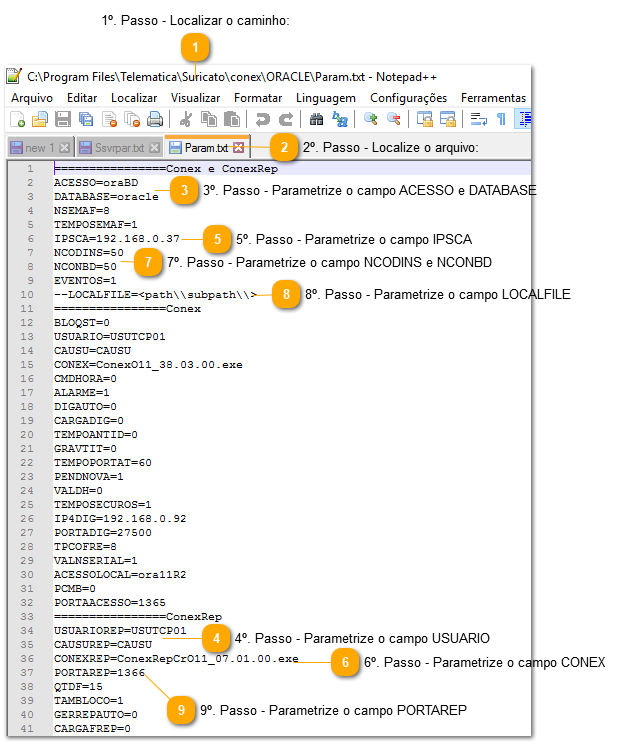 3.17. Como configurar o CONEX ReP Oracle