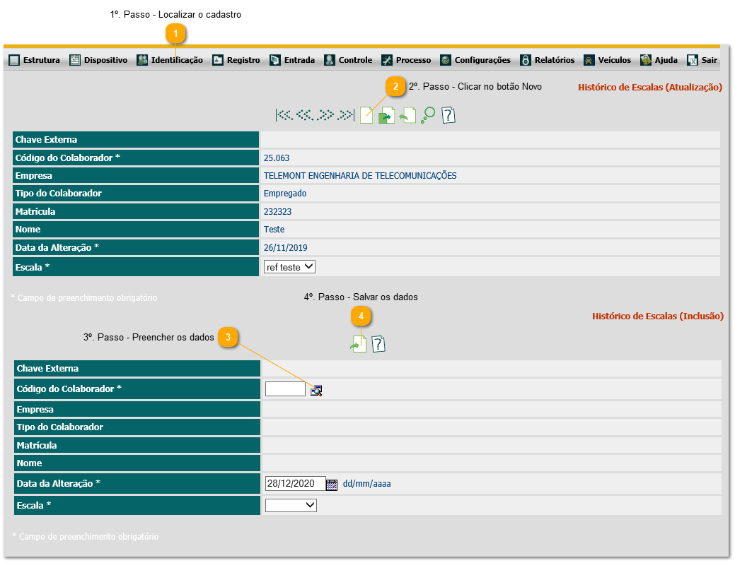 4.8. Como configurar escala