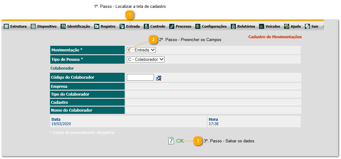 6.18. Como controlar de entrada e saída de material