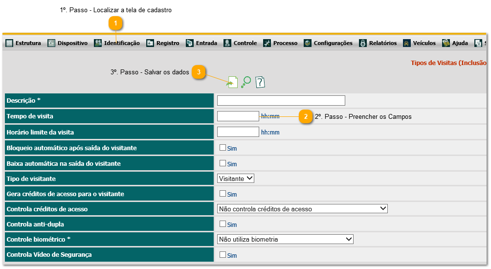 6.6. Como controlar de permanência de visitantes