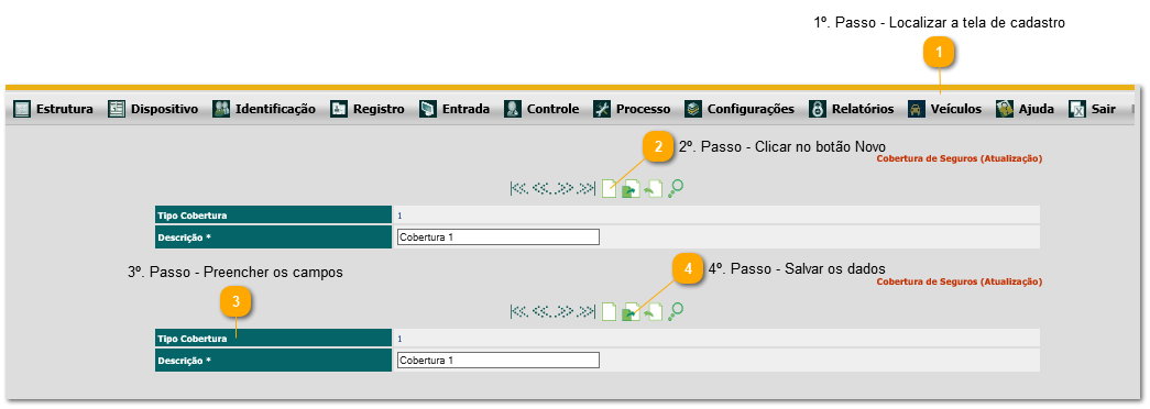 8.3. Como cadastrar cobertura de seguros