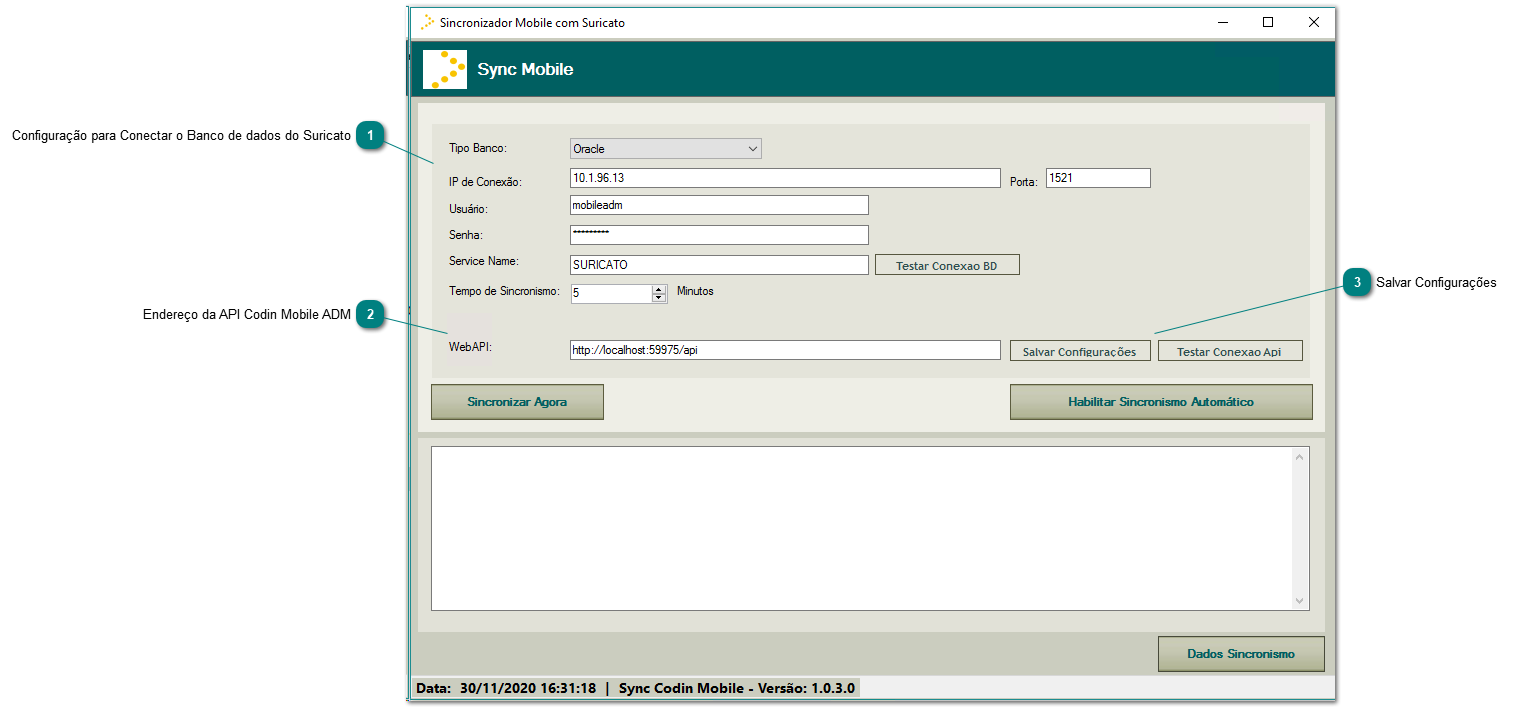 6.1. Configuração no Sync Codin Mobile