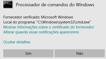 1. 1º. Passo - Abra o CMD como administrador