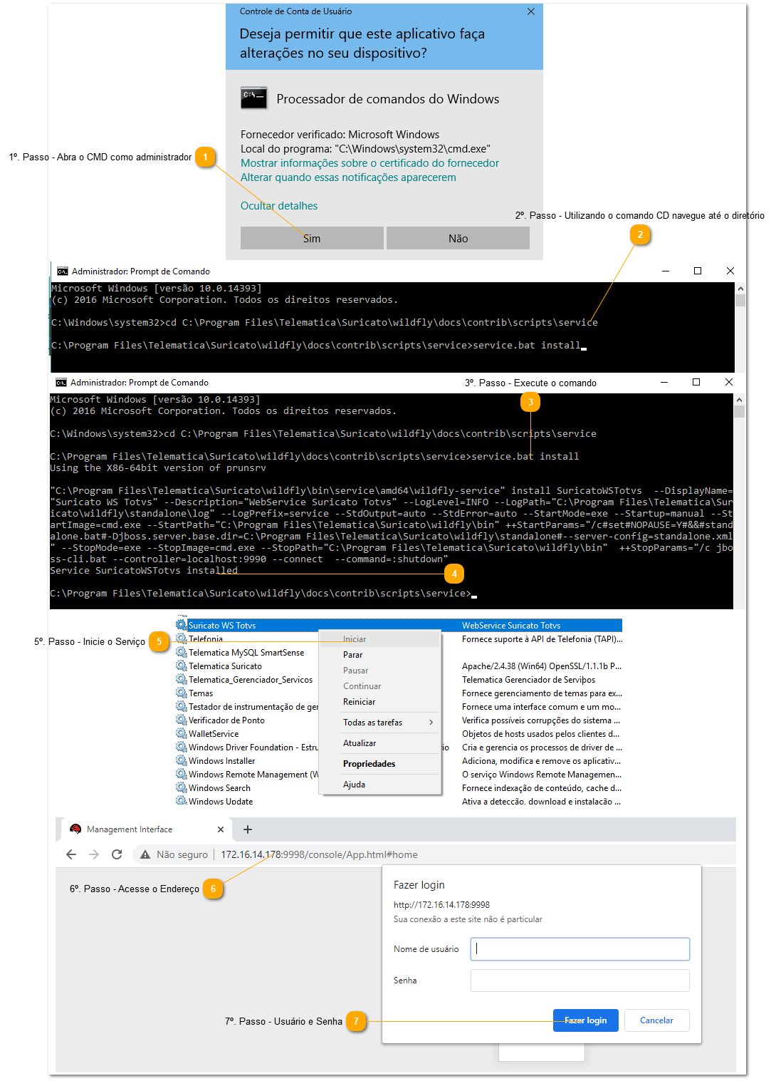 9.1. Como instalar o Suricato WS TOTVS