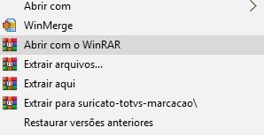 5. 5º. Passo - Abra como WinRAR