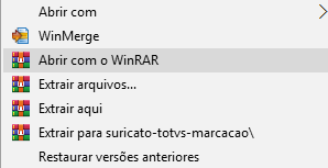5. 5º. Passo - Abra como WinRAR