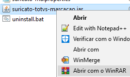 4. 4º. Passo - Abra como WinRAR
