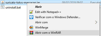 4. 4º. Passo - Abra como WinRAR
