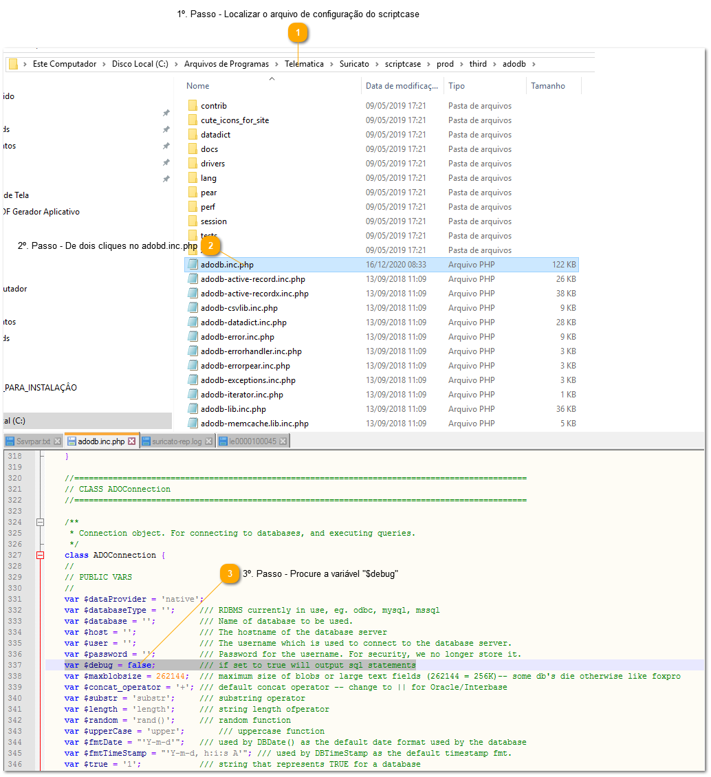2.21. Como ativar modo debug