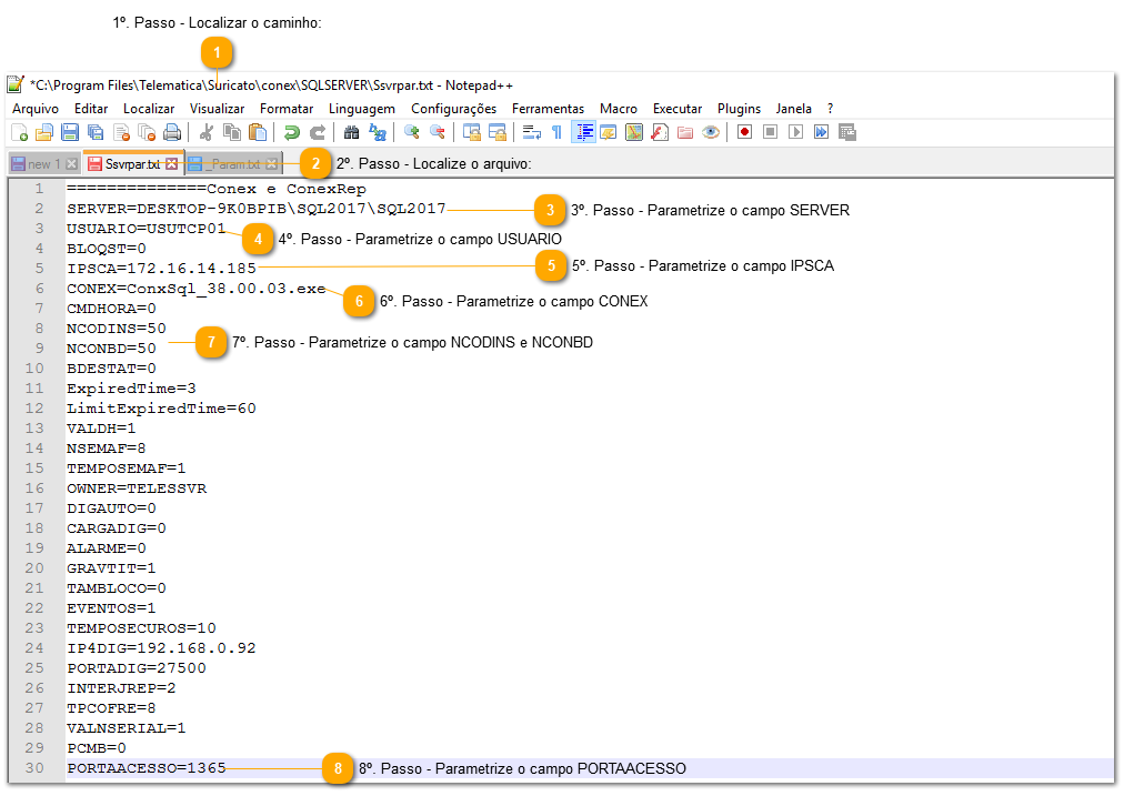 3.10. Como configurar o CONEX Acesso SQL