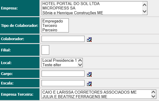 4. 4º. Passo - Clique em preencha o filtro como desejar